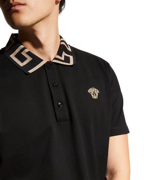 versace greca collar polo shirt.